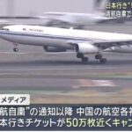 50万人の中国人が日本行きキャンセル Screenshot